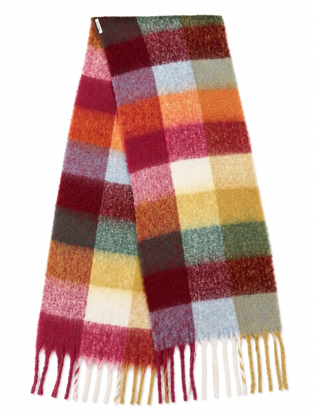 Acne Studio Multicolor Mohair Checked Scarf